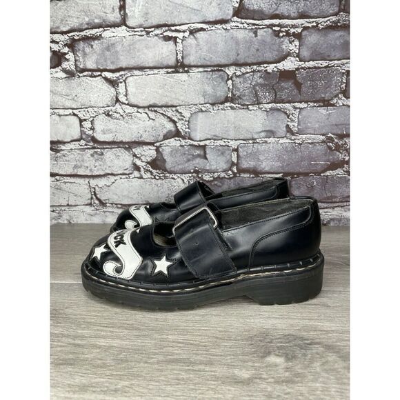 VTG TUK LADY LUCK Black Leather MaryJane Strap England Shoes Women 36EU/5.5M US - Picture 1 of 16